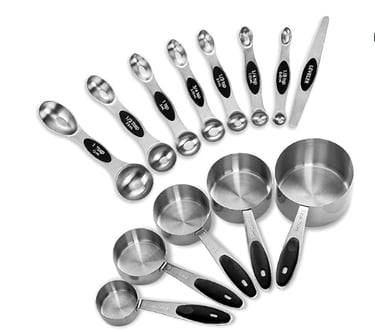 I'm all about precision in the kitchen, and these stainless steel measuring tools are perfect!