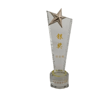 a starfish trophy trophy with a starfish on it