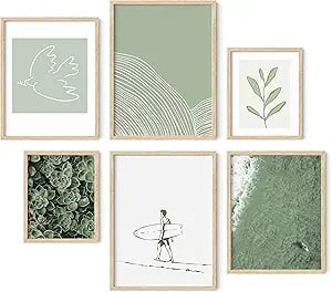Nature Wall Art Prints for Scandinavian Bedroom Walls