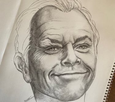 black and white drawing of jack