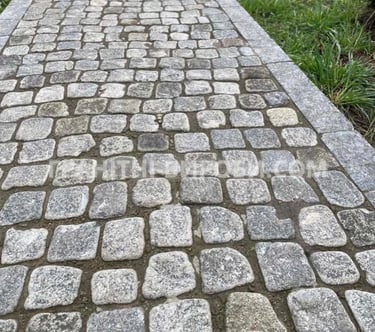 Галтована гранітна бруківка габро 10*10*5