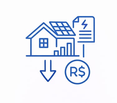 economia na conta de luz com energia solar