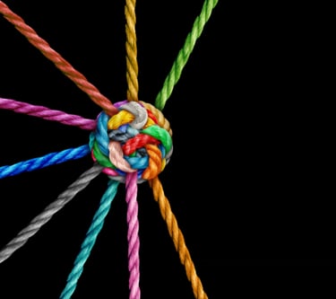 Nudos de pitas de colores