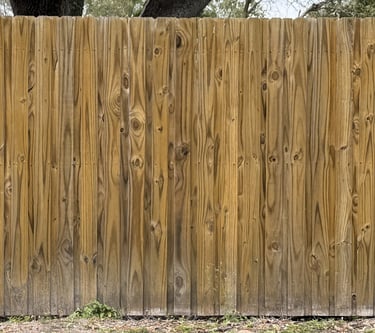 Board on Board Wood Fence