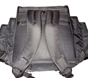 a makeup bags with shoulder padded strap like backpack