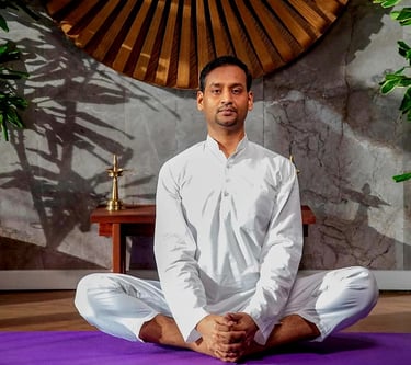 Dr. Ashish Arya, founder and senior yoga teacher at Sankhya Yoga & Wellness