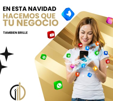 Imagen promocional de manejo de redes sociales y marketing