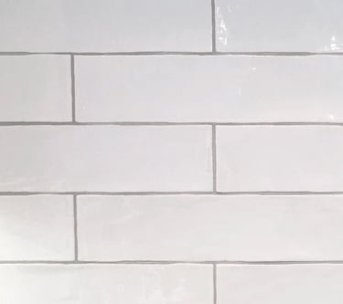 soft ripple white wall tile matte