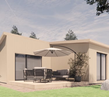 modulinis namas dviejų modulių