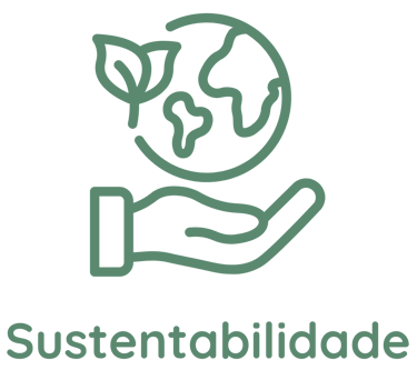 ícone de sustentabilidade - uma mão protegendo o mundo