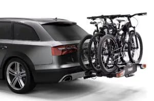 Car with Thule towbar bike rack installed by Essex Towbars