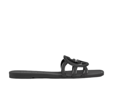 Gucci Black Rubber Slippers