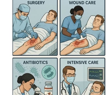 ๐ฆ Multidisciplinary Treatment: Flesh-Eating Disease (Necrotizing Fasciitis) ๐ฅ๐ฌ image
