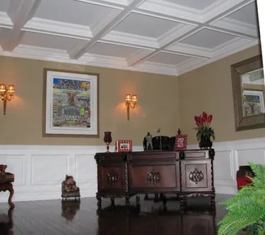 Professional coffered ceiling installation in Monmouth County NJ