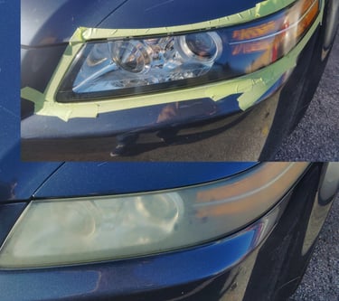 headlight cleaner, headlight polish, headlight restore, mobile headlight restoration LA SFV Van Nuys