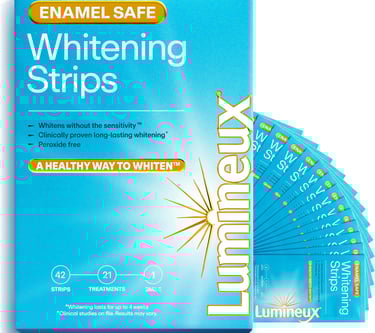Lumineux whitening strips for peroxide-free at-home teeth whitening