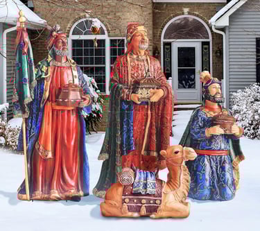 Outdoor Wise Men set with camel