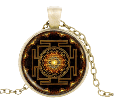 sacred geometry, Sri Yantra, golden ratio, spiritual jewelry, energy pendant, manifestation tool