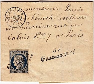 Losange Petits Chiffres 1422 et cursive.