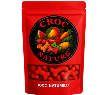 a bag of croc nature dog treats
