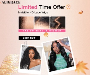 black woman wig advertisement