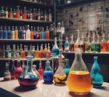 A small glass jar with natural oils and herbs beside it, suggesting DIY lubricant ingredients.