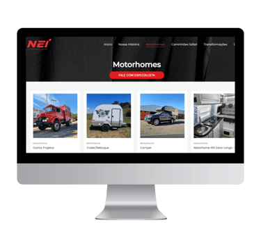 Site Nei Motorhomes | Plurie Comunicação | Agência de Publicidade, Marketing e Gestão 