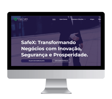 Site Grupo SafeX | Plurie Comunicação | Agência de Publicidade, Marketing e Gestão 