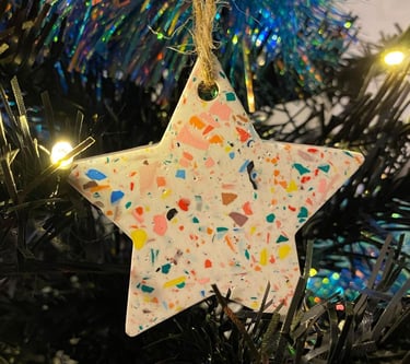 Christmas Jesmonite Terrazzo Decorations