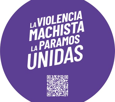 Logo de campaña contra la violencia de género enlace a guia de ayuda