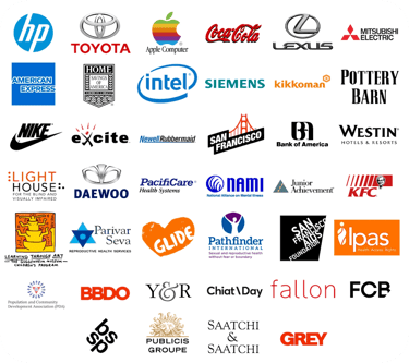 Strategy Works has worked with major companies and causes around the world.