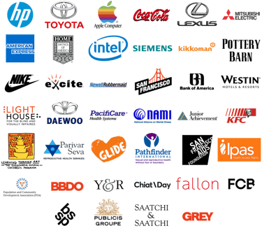 Strategy Works has worked with major companies and causes around the world.