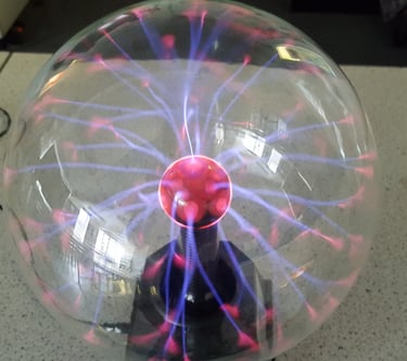Plasma ball electric field