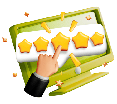 Client giving 5-star rating for web design and SEO services