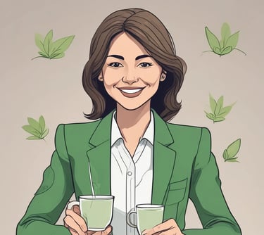 woman in black blazer with brown hair