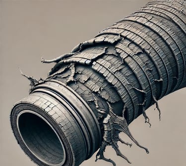 Damaged Car AC Hose