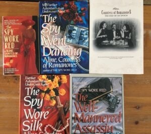 a collection of books and magazines about romance