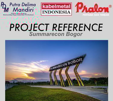 a picture of a sign that says project reference Summarecon bogor
