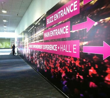 Printed signage for events, conferences and exhibits