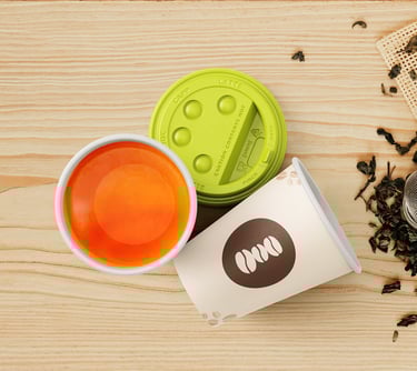 Equilibrium Coffee Shop cups en papier thé