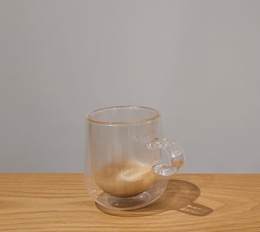 Coffee finished, suggesting peak AI vision-making