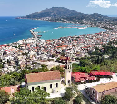 Panoramma to Zante, in Bochali, reachable from Villa Olga Kalamakim by short drive