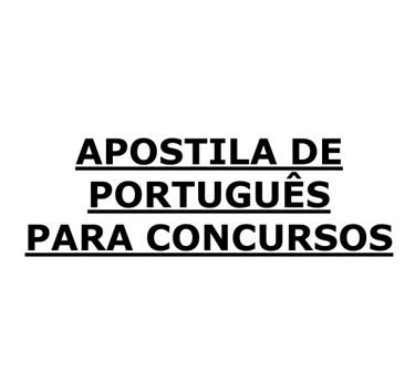 Apostila de Português para Concursos