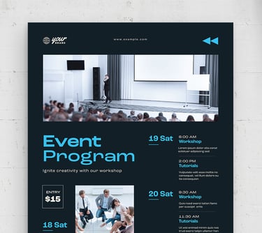 Custom printed agenda for events
