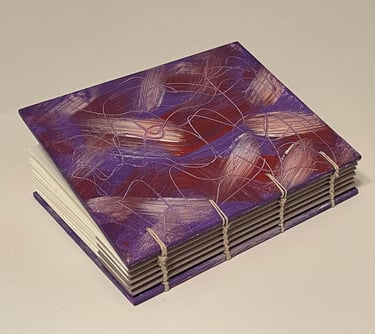 Coptic Binding with painted cover