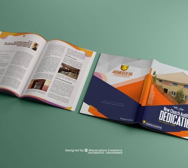 a magazine article spread and cover design