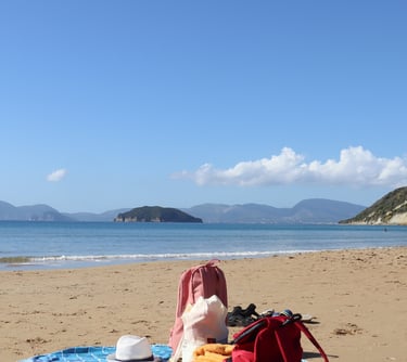 Sandy Gerakas Beach, pure nature spot in Zakynthos, reachable from Villa Olga Kalamaki by car