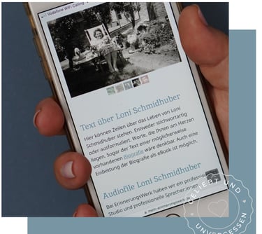 Online-Denkmal. Digitale Gedenkseite. Persönlich.