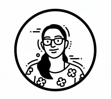 drawing of a woman wearing glasses