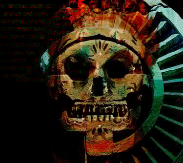 Digital collage - Day of the Dead selfie